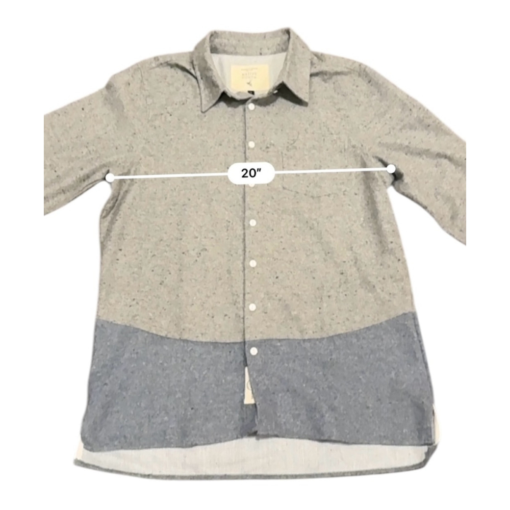 Native Youth Men’s Flannel Button Up Long Sleeve Shirt Size L Light Gray…​​ - Picture 4 of 8